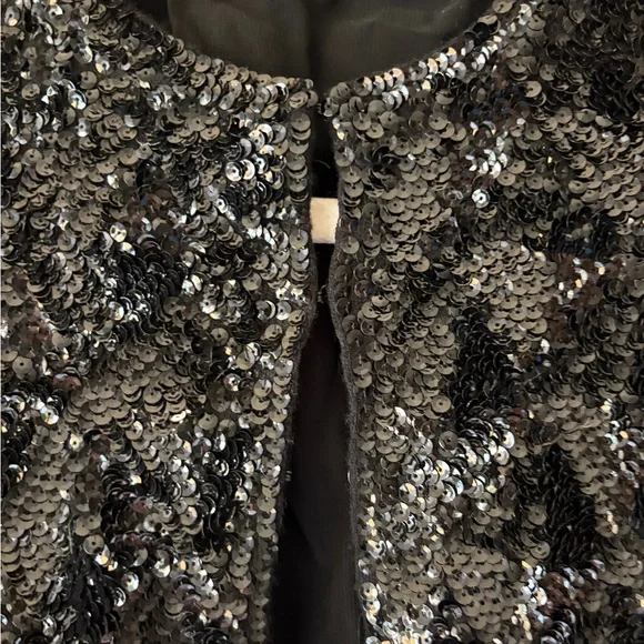 Unique Vintage Black Sequin Jacket - Picture 7 of 8